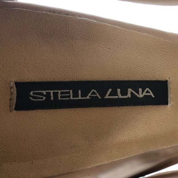 STELLA LUNA Nude Strappy Buckle Stiletto Heels Platform ankle boot sandal EU38 - Picture 9 of 16